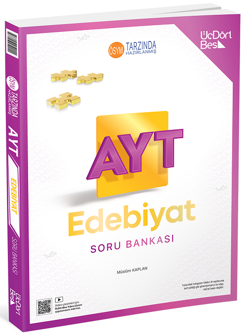 Üç Dört Beş 2026 YKS AYT Edebiyat Soru Bankası - Müslüm Kaplan Üç Dört Beş Yayınları