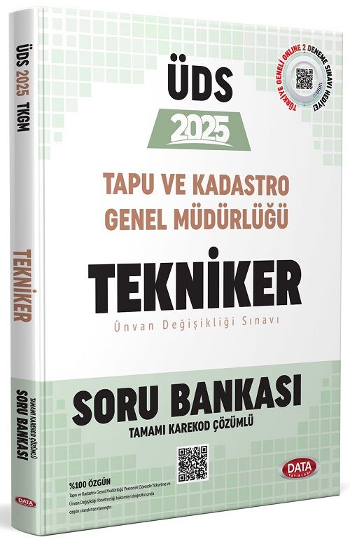 Data 2025 GYS ÜDS Tapu Kadastro Tekniker Soru Bankası Çözümlü Ünvan Değişikliği Görevde Yükselme Data Yayınları