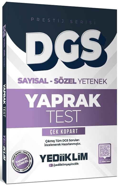 Yediiklim 2026 DGS Prestij Yaprak Test Çek Kopart Yediiklim Yayınları