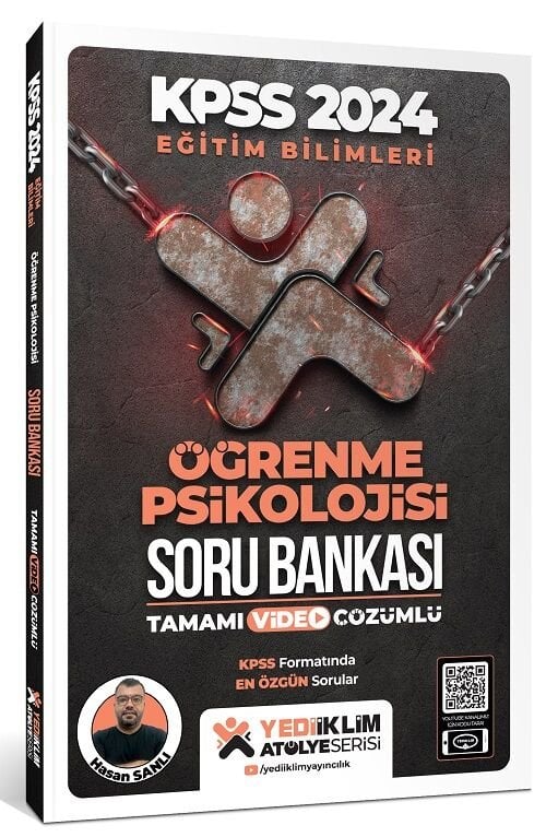 Yediiklim 2024 KPSS Eğitim Bilimleri Öğrenme Psikolojisi Atölye Soru Bankası Video Çözümlü - Hasan Sanlı Yediiklim Yayınları