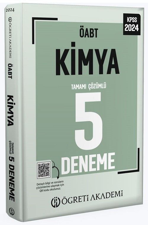 SÜPER FİYAT - Öğreti 2024 ÖABT Kimya Öğretmenliği 5 Deneme Çözümlü Öğreti Akademi