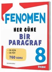Fenomen Okul 8. Sınıf Her Gün Bir Paragraf Fenomen Maarif Modeli Soru Bankası Fenomen Okul Yayınları
