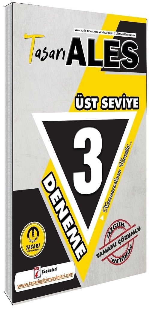 Tasarı ALES Üst Seviye 3 Deneme Çözümlü Tasarı Yayınları
