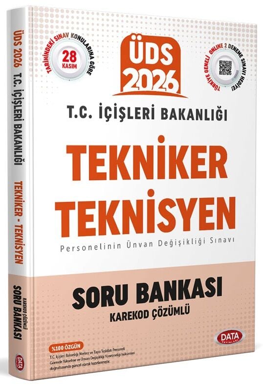 Data 2026 GYS ÜDS İçişleri Bakanlığı Tekniker Teknisyen Soru Bankası Çözümlü Görevde Yükselme Ünvan Değişikliği Data Yayınları