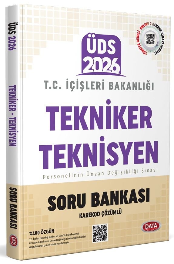 Data 2026 GYS ÜDS İçişleri Bakanlığı Tekniker Teknisyen Soru Bankası Çözümlü Görevde Yükselme Ünvan Değişikliği Data Yayınları