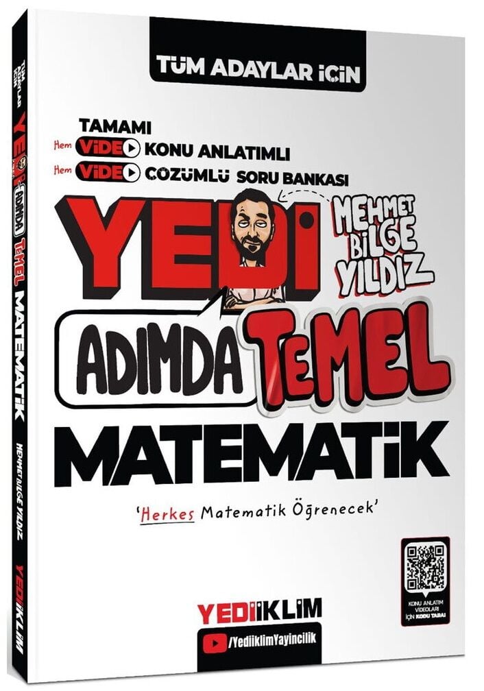 Yediiklim 2025 KPSS DGS ALES TYT 7 Yedi Adımda Temel Matematik Konu Anlatımlı Soru Bankası - Mehmet Bilge Yıldız Yediiklim Yayınları