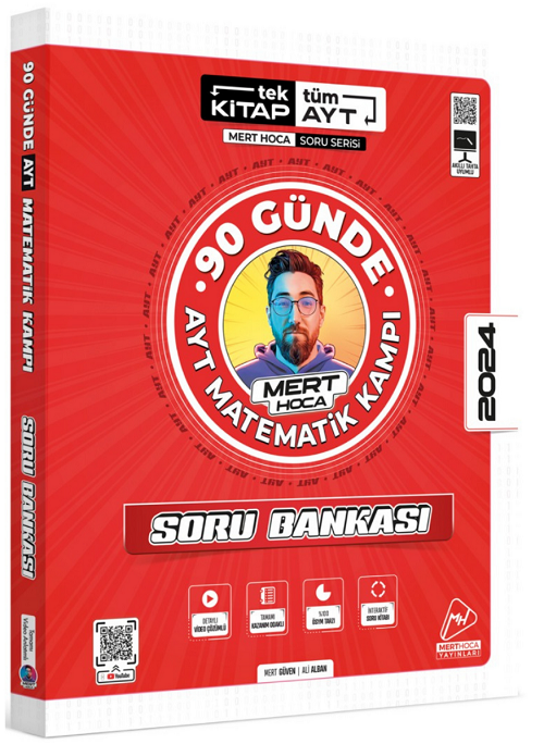 Mert Hoca 2024 YKS AYT 90 Günde Matematik Kampı Soru Bankası - Mert Güven Mert Hoca Yayınları