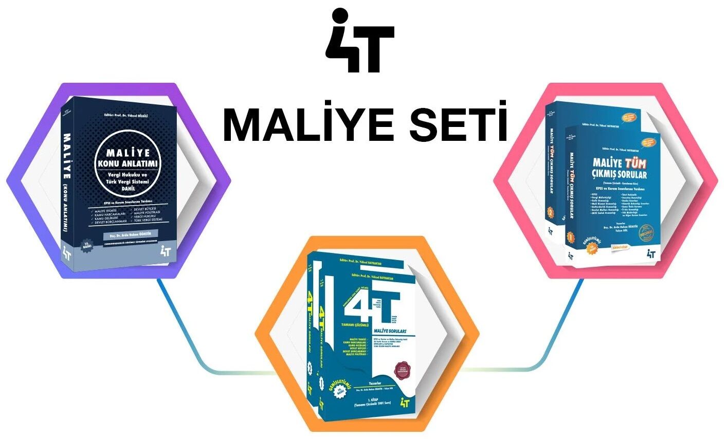 4T Yayınları KPSS A Grubu Maliye 3 lü Set - Arda Hakan Öğretir 4T Yayınları