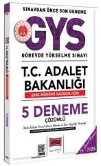 Yargı 2025 GYS Adalet Bakanlığı Şube Müdürü 5 Deneme Çözümlü Görevde Yükselme Yargı Yayınları