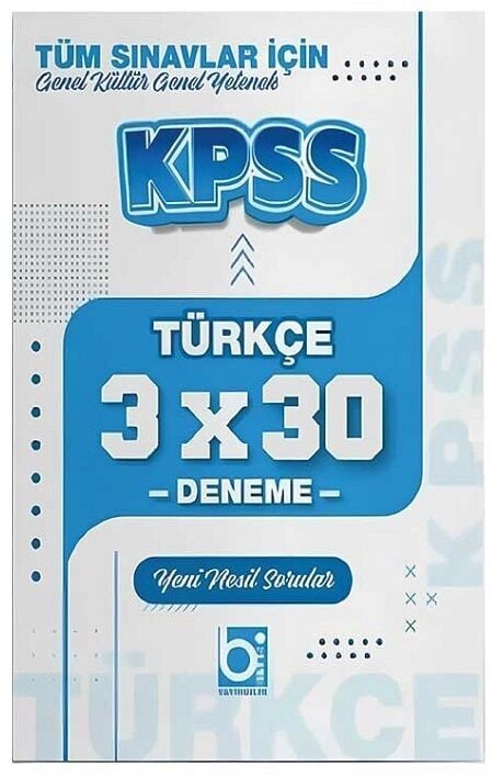 Bigelio 2027 KPSS Türkçe 3x30 Deneme Bigelio Yayıncılık