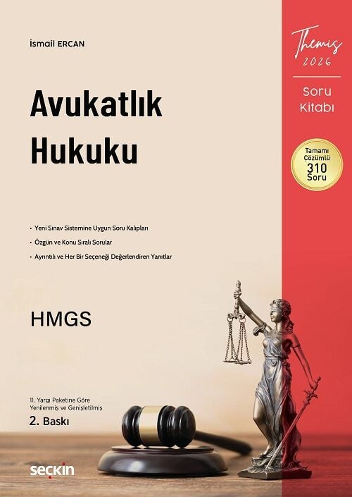 Seçkin 2026 THEMİS HMGS Hakimlik Avukatlık Hukuku Soru Kitabı Çözümlü 2. Baskı - İsmail Ercan Seçkin Yayınları