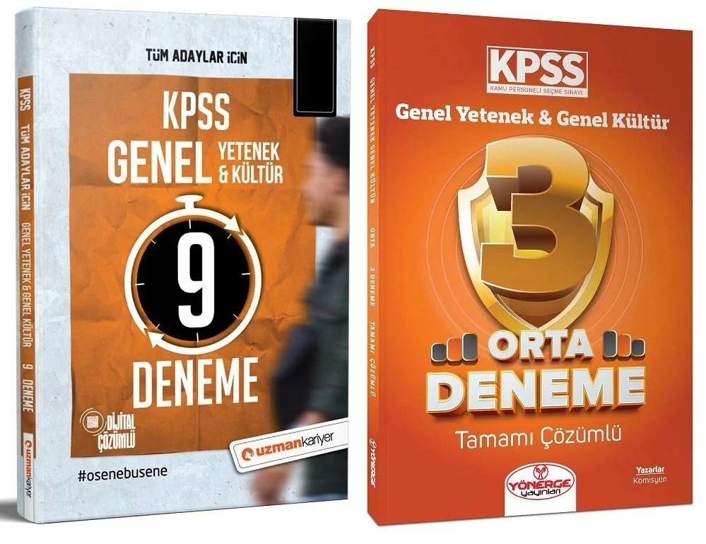 SÜPER FİYAT - Uzman Kariyer + Yönerge KPSS 9 + Orta 9 Deneme 3 lü Set Uzman Kariyer + Yönerge Yayınları