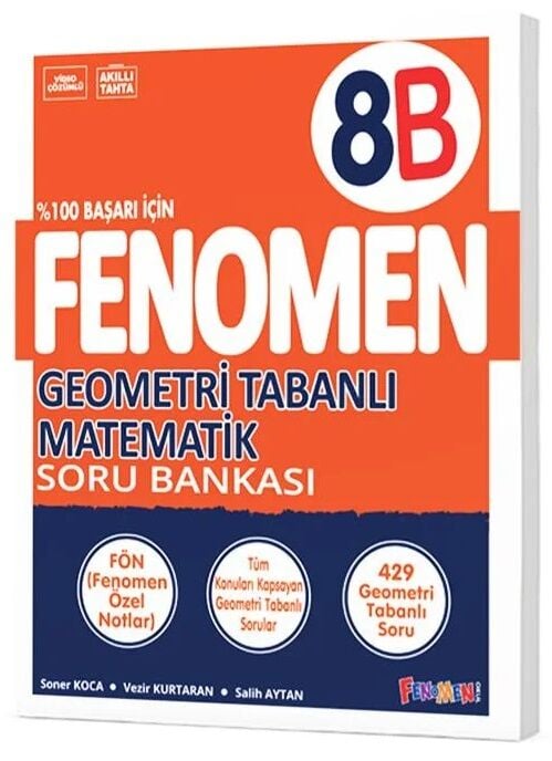 Fenomen Okul 8. Sınıf Geometri Tabanlı Matematik Fenomen B Soru Bankası Fenomen Okul Yayınları