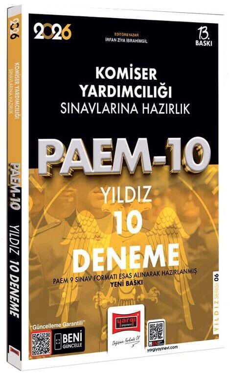 Yargı 2026 Komiser Yardımcılığı PAEM-10 Yıldız 10 Deneme Çözümlü 13. Baskı Yargı Yayınları