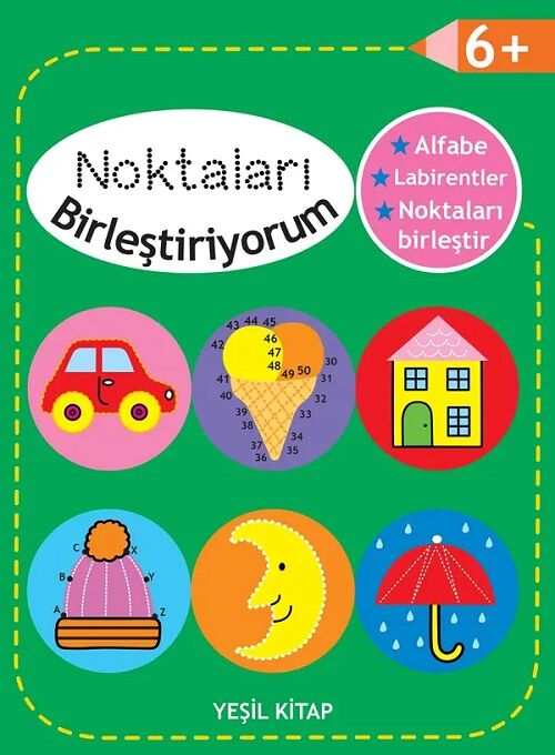 Noktaları Birleştiriyorum Yeşil Kitap 6 Yaş Parıltı Yayınları