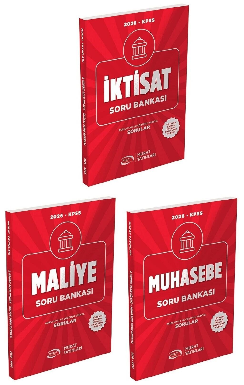 Murat 2026 KPSS A Grubu Muhasebe + İktisat + Maliye Soru Bankası 3 lü Set Murat Yayınları