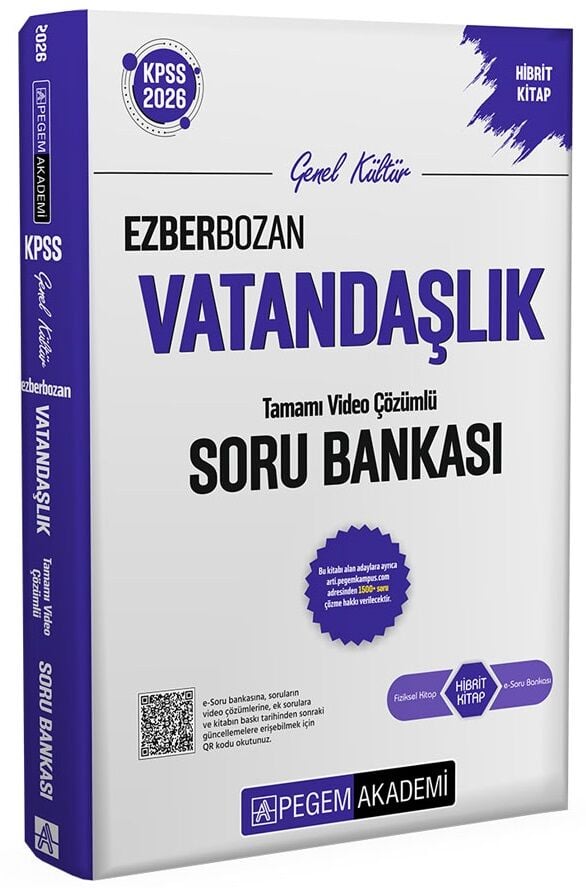 Pegem 2026 KPSS Vatandaşlık Ezberbozan Soru Bankası Çözümlü Pegem Akademi Yayınları