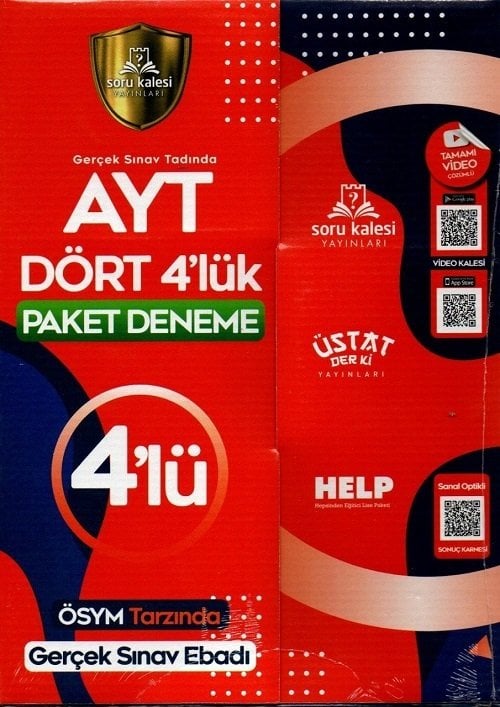 Soru Kalesi YKS AYT Tüm Dersler Dört 4 lük Deneme Soru Kalesi Yayınları