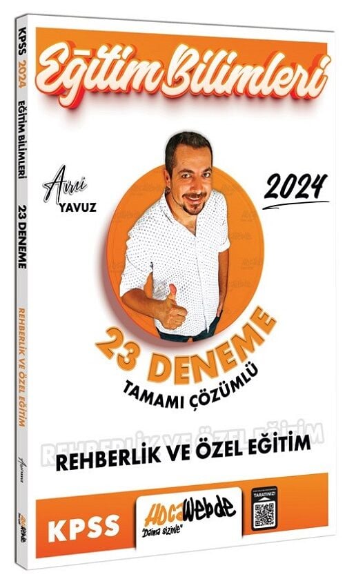 HocaWebde 2024 KPSS Eğitim Bilimleri Rehberlik ve Özel Eğitim 23 Deneme Çözümlü - Avni Yavuz HocaWebde Yayınları