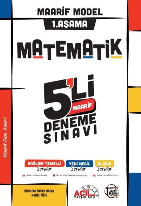 Acil YKS TYT Matematik Maarif Model 5 li Deneme 1. Aşama Acil Yayınları