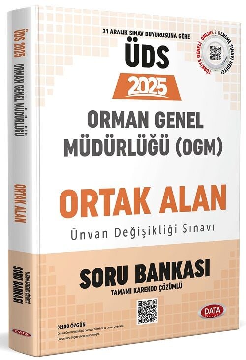 Data 2025 GYS ÜDS Orman Genel Müdürlüğü Ortak Alan Soru Bankası Çözümlü Görevde Yükselme Ünvan Değişikliği Data Yayınları