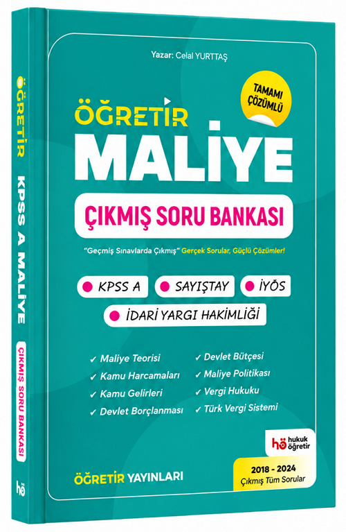 Öğretir KPSS A Grubu Sayıştay İYÖS Hakimlik Maliye Çıkmış Soru Bankası Çözümlü - Cihat Yurttaş Öğretir Yayınları