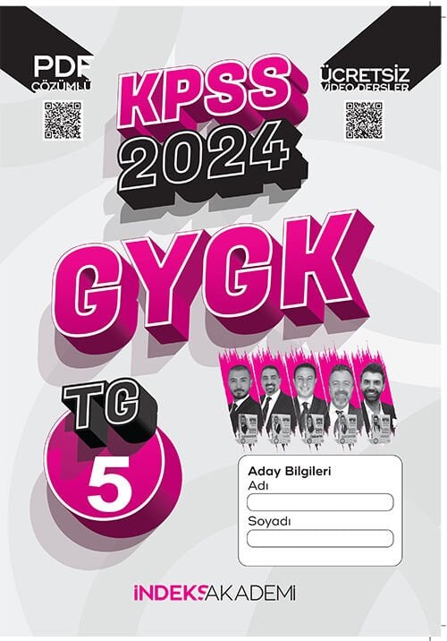 SÜPER FİYAT - İndeks Akademi 2024 KPSS TG-5 Türkiye Geneli Deneme Genel Yetenek Genel Kültür Çözümlü İndeks Akademi Yayıncılık