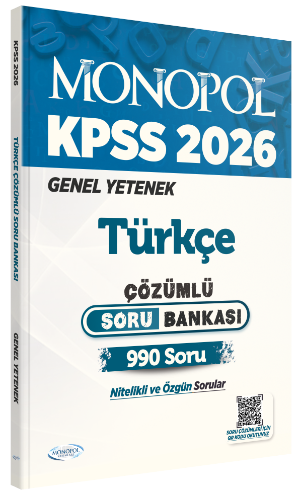 Monopol 2026 KPSS Türkçe Soru Bankası Çözümlü Monopol Yayınları