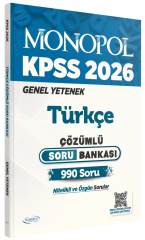 Monopol 2026 KPSS Türkçe Soru Bankası Çözümlü Monopol Yayınları