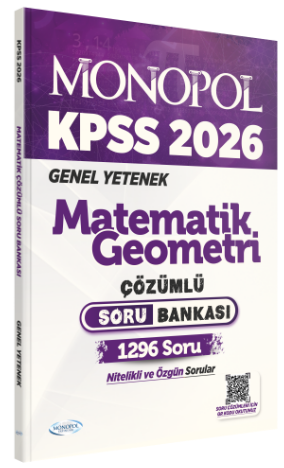 Monopol 2026 KPSS Matematik Geometri Soru Bankası Çözümlü Monopol Yayınları