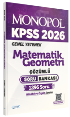 Monopol 2026 KPSS Matematik Geometri Soru Bankası Çözümlü Monopol Yayınları