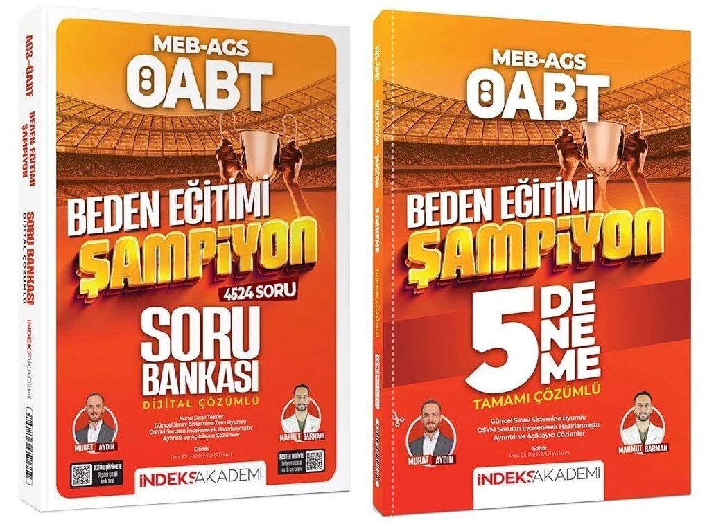 İndeks Akademi 2027 ÖABT MEB-AGS Beden Eğitimi Şampiyon Soru Bankası + 5 Deneme 2 li Set - Murat Aydın İndeks Akademi Yayıncılık