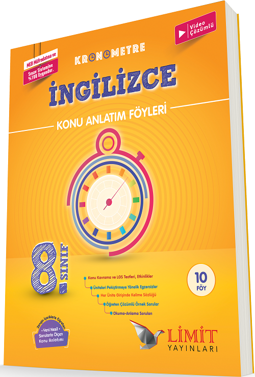 Limit 8. Sınıf İngilizce Kronometre Konu Anlatım Föyleri Limit Yayınları