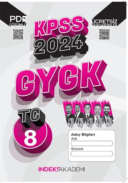 SÜPER FİYAT - İndeks Akademi 2024 KPSS TG-8 Türkiye Geneli Deneme Genel Yetenek Genel Kültür Çözümlü İndeks Akademi Yayıncılık