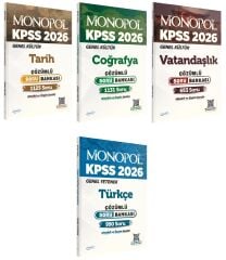 Monopol 2026 KPSS Tarih + Coğrafya + Vatandaşlık + Türkçe Soru Bankası 4 lü Set Monopol Yayınları