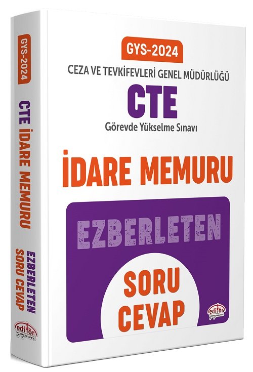 Editör 2024 GYS Ceza ve Tevkifevleri İdare Memuru Ezberleten Soru Cevap Görevde Yükselme Editör Yayınları