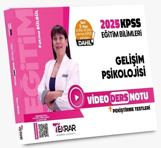Tekrar Akademi 2025 KPSS Eğitim Bilimleri Gelişim Psikolojisi Video Ders Notu - Fatma Bülbül Tekrar Akademi Yayınları
