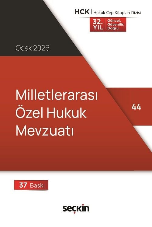 Seçkin 2026 Milletlerarası Özel Hukuk Mevzuatı Cep Kitabı 37. Baskı Seçkin Yayınları