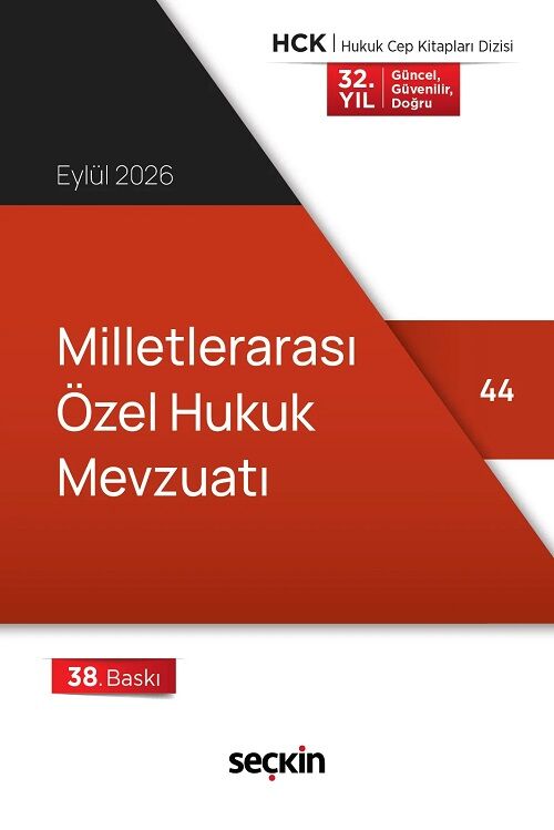 Seçkin 2026 Milletlerarası Özel Hukuk Mevzuatı Cep Kitabı 38. Baskı Seçkin Yayınları