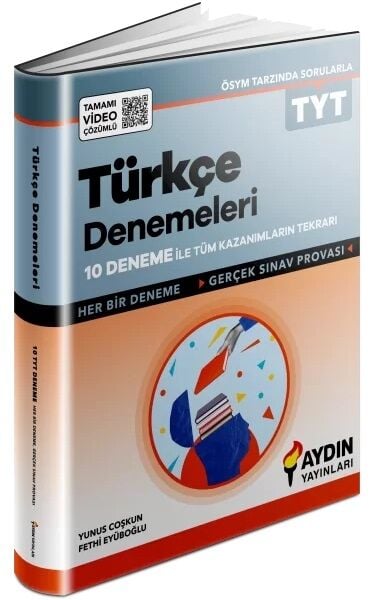 Aydın YKS TYT Türkçe 10 Deneme Çözümlü Aydın Yayınları