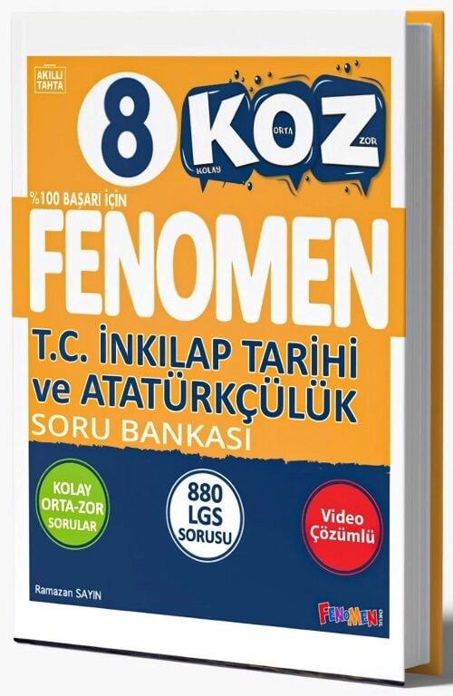 Fenomen Okul 8. Sınıf LGS Matematik Koz Soru Bankası Çözümlü Fenomen Okul Yayınları