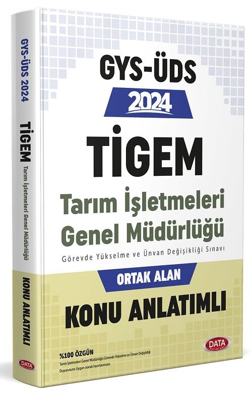 Data 2024 GYS TİGEM Tarım İşletmeleri Konu Anlatımlı Görevde Yükselme ve Ünvan Değişikliği Data Yayınları