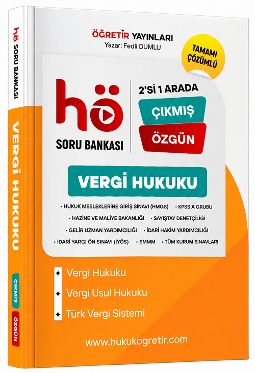 Öğretir HMGS KPSS A Grubu Sayıştay İdari Hakimlik İYÖS Vergi Hukuku Çıkmış ve Özgün Soru Bankası Çözümlü - Fedli Dumlu Öğretir Yayınları