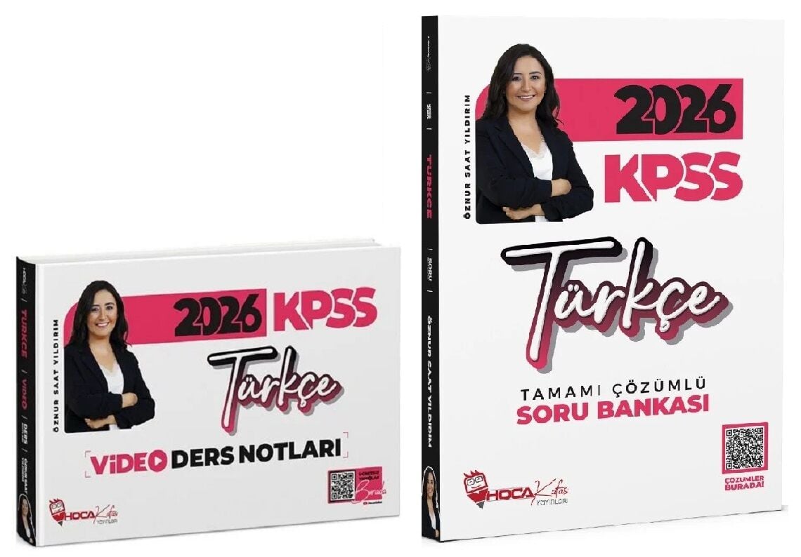 Hoca Kafası 2026 KPSS Türkçe Video Ders Notları + Soru Bankası 2 li Set - Öznur Saat Yıldırım Hoca Kafası Yayınları