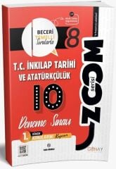 Günay 8. Sınıf 1. Dönem TC İnkılap Tarihi ve Atatürkçülük Zoom 10 Deneme Günay Yayınları