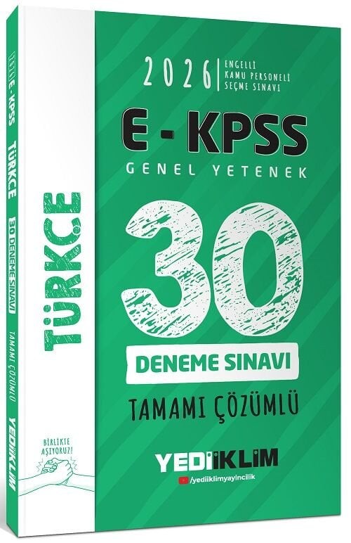 Yediiklim 2026 EKPSS Türkçe 30 Deneme Çözümlü Yediiklim Yayınları