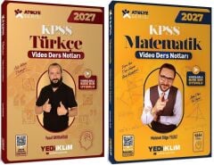 Yediiklim 2027 KPSS Türkçe + Matematik Atölye Video Ders Notları 2 li Set Yediiklim Yayınları