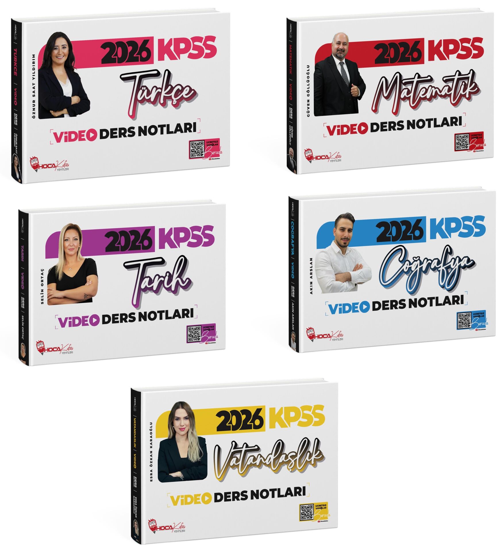 Hoca Kafası 2026 KPSS Genel Yetenek Genel Kültür Video Ders Notları 5 li Set Hoca Kafası Yayınları