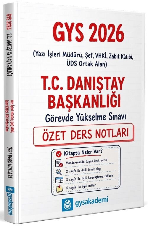 Data 2026 GYS Danıştay Başkanlığı Özet Ders Notları Görevde Yükselme Data Yayınları