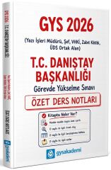 Data 2026 GYS Danıştay Başkanlığı Özet Ders Notları Görevde Yükselme Data Yayınları